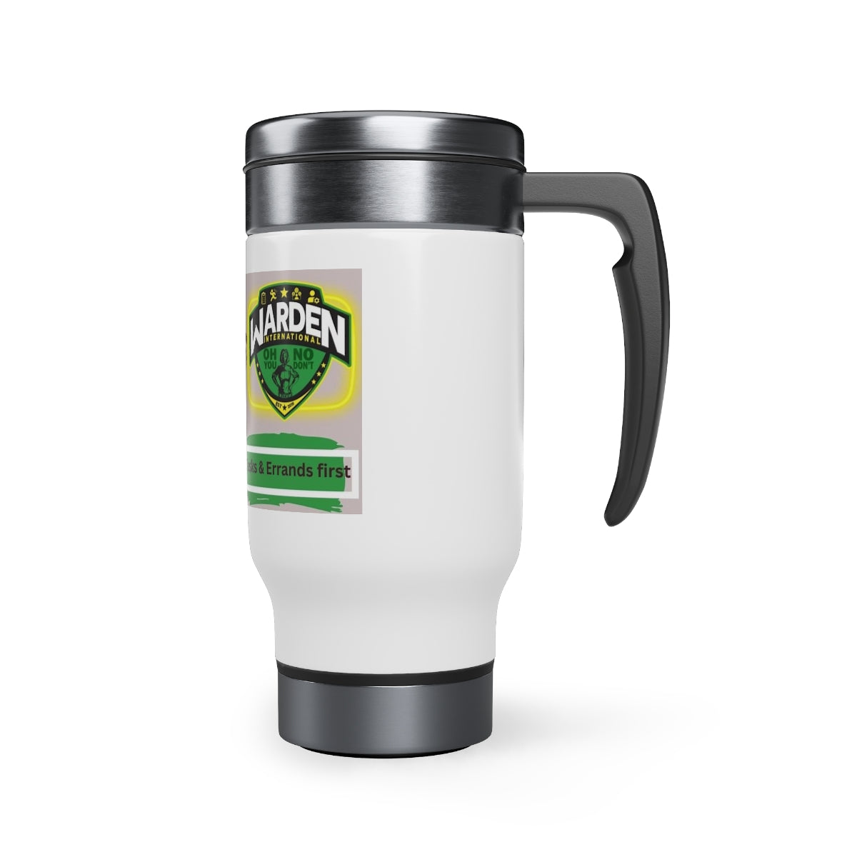 Stainless Steel Travel Mug with Handle, 14oz