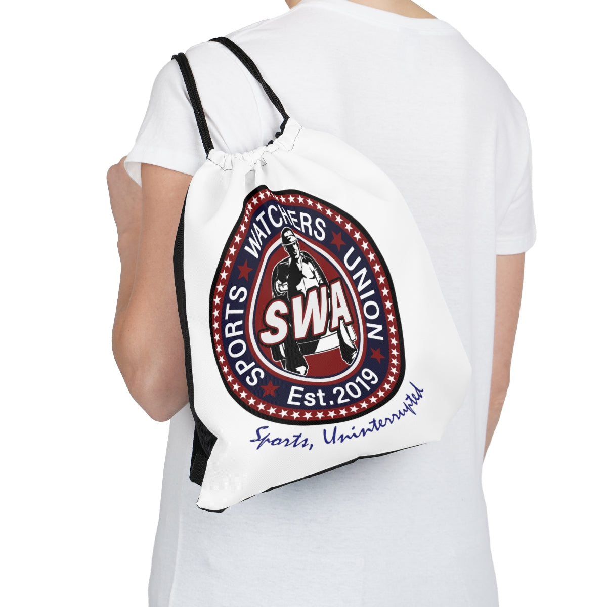 Sports Watchers Association Outdoor Drawstring Bag