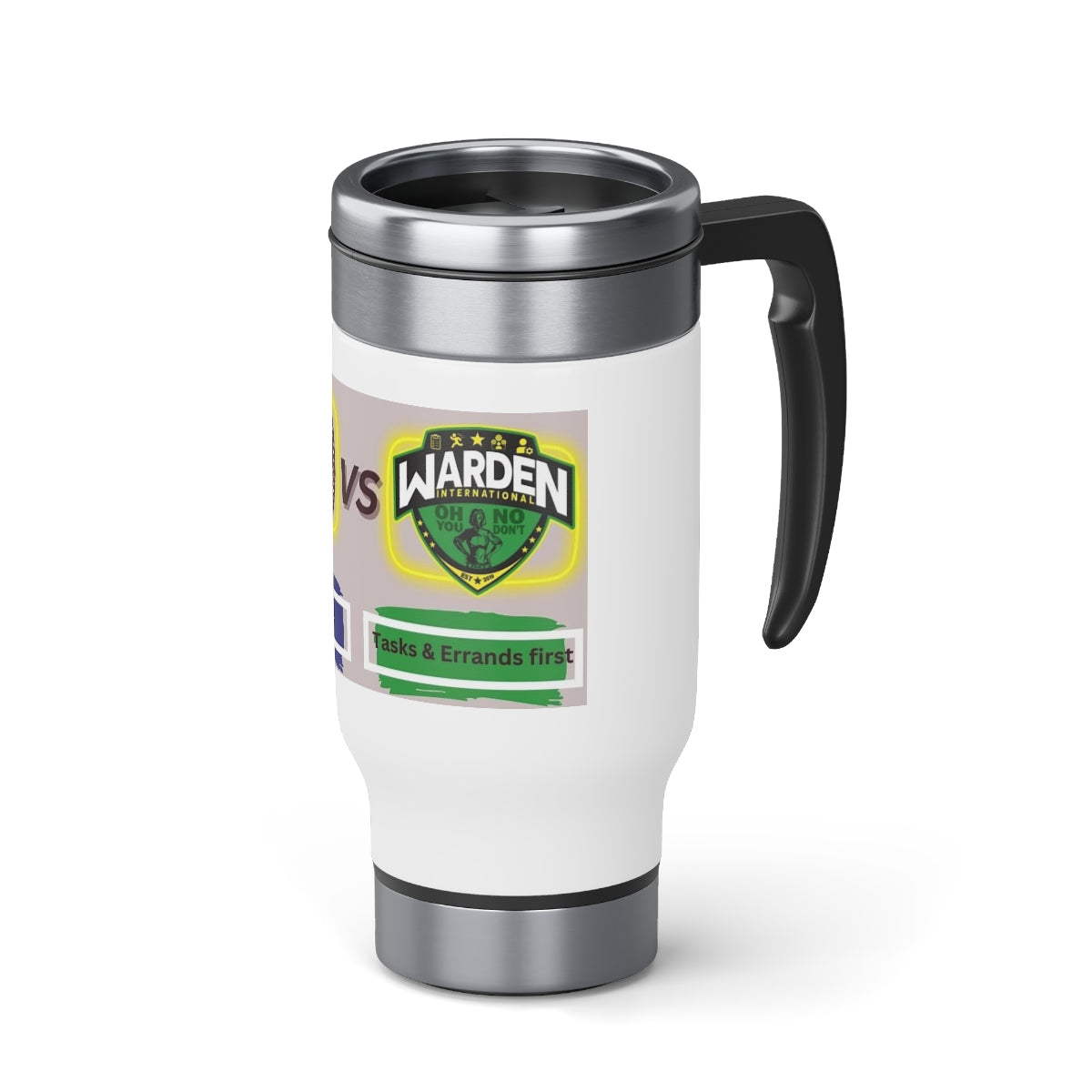 Stainless Steel Travel Mug with Handle, 14oz